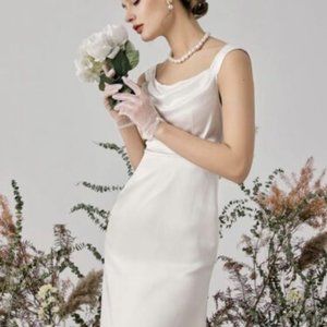 Silk Maison Florentine Neckline Silk Slip Dress Size XS